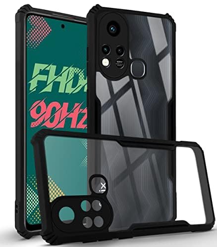 For Infinix Hot 11s Back Cover Case (Shockproof with Polycarbonate Clear Panel)