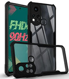 For Infinix Hot 11s Back Cover Case (Shockproof with Polycarbonate Clear Panel)