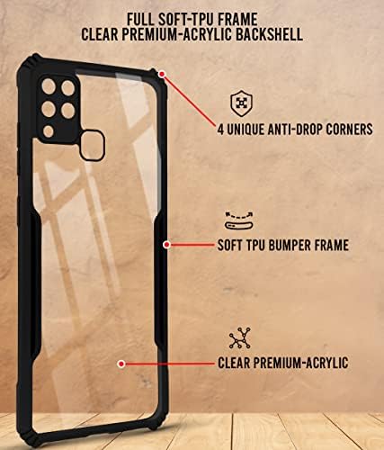 For Infinix Hot 10s Back Cover Case (Shockproof with Polycarbonate Clear Panel)