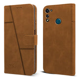 For Lava X3 Flip Cover Case (Stitched Leather Finish | Magnetic Closure | Inner TPU | Foldable Stand | Wallet Card Slots)