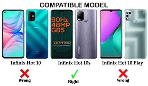 For Infinix Hot 10s Back Cover Case (Shockproof with Polycarbonate Clear Panel)