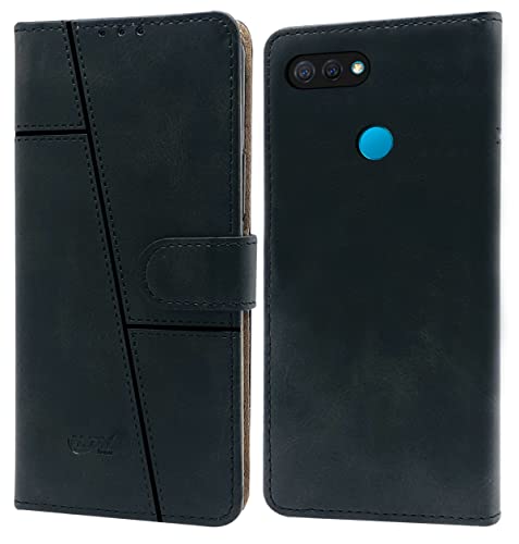 For Oppo A11k Flip Cover Case (Stitched Leather Finish | Magnetic Closure | Inner TPU | Foldable Stand | Wallet Card Slots)