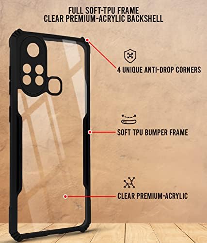 For Infinix Hot 11s Back Cover Case (Shockproof with Polycarbonate Clear Panel)