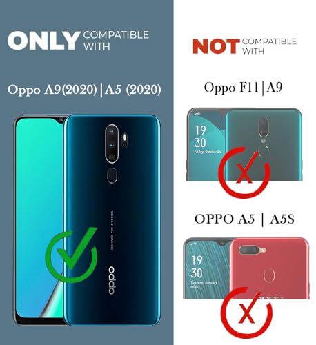 For Oppo A5 (2020) | Oppo A9 (2020) Back Cover Case (Dual Layer Hybrid Armor | Ring Holder & Kickstand in-Built | 360 Degree Shockproof Protection)