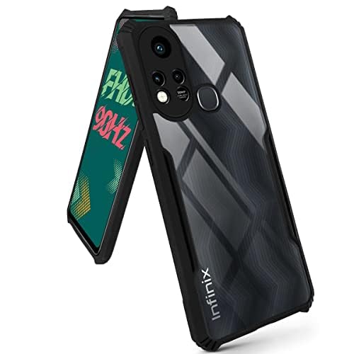 For Infinix Hot 11s Back Cover Case (Shockproof with Polycarbonate Clear Panel)