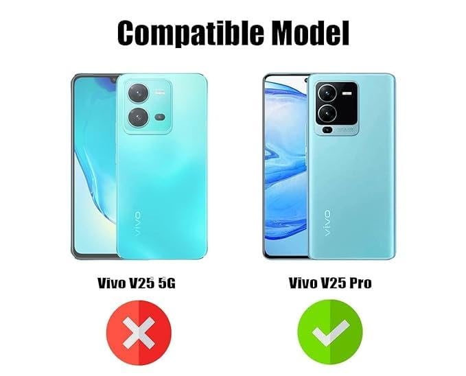 For Vivo V25 Pro Back Cover Case (Shockproof Polycarbonate Dual Layer Hybrid Armor)