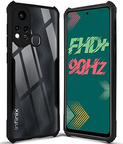 For Infinix Hot 11s Back Cover Case (Shockproof with Polycarbonate Clear Panel)
