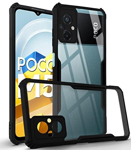 For Poco M5 Back Cover Case  (Shockproof with Polycarbonate Clear Panel)