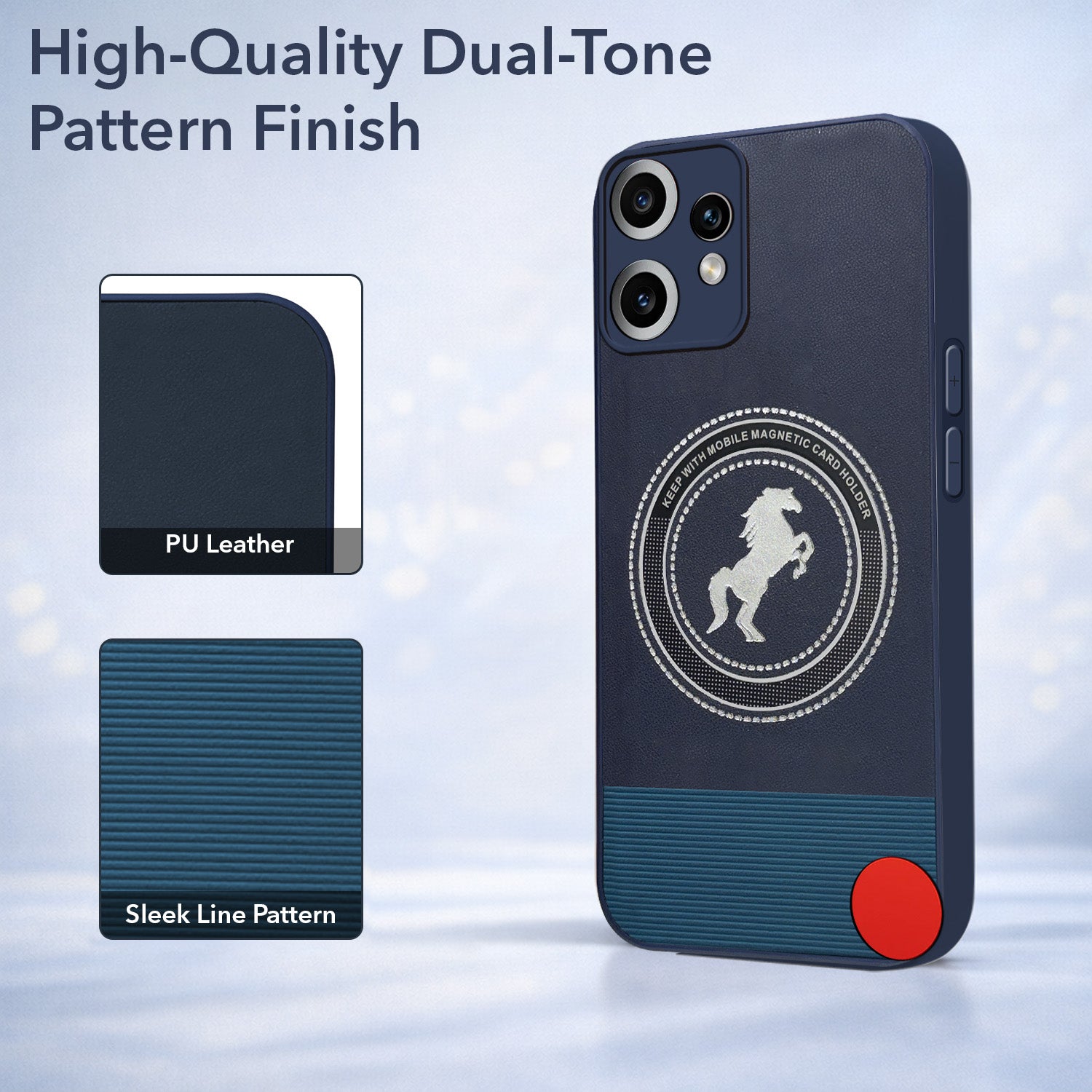 For Nothing CMF Phone 2 Pro Back Cover Case PU Leather Finish (Professional Minimalist Texture | MagSafe Compatile | Camera Protection | Sleek Sober Formal)