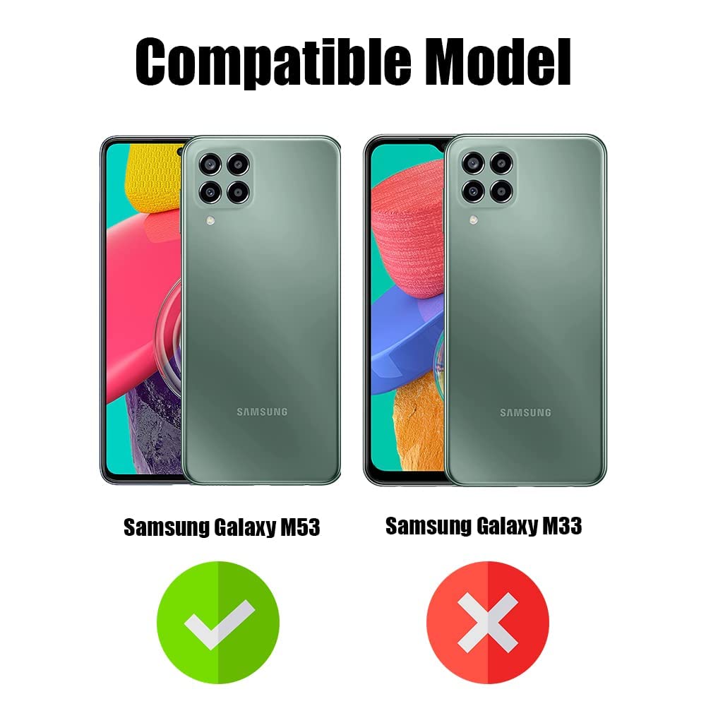 For Samsung Galaxy M53 5G Back Cover Case (Matte Finish Silicone with Inside Fiber cloth |Black)