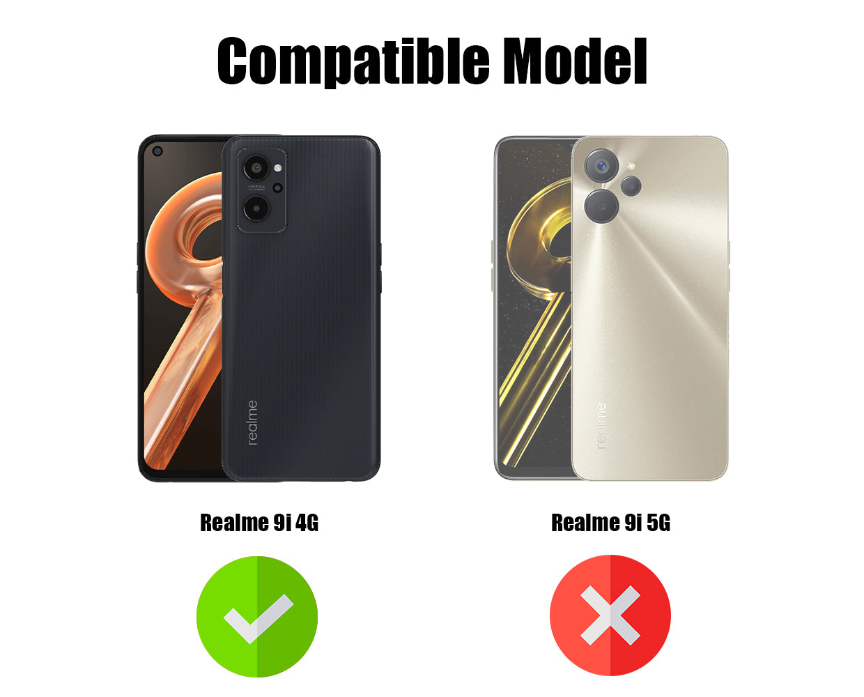 For Realme 9i 4G Back Cover Case (Dual Design Glitter Sparkle and Detachable Diamond Print Case | Soft and Flexible)