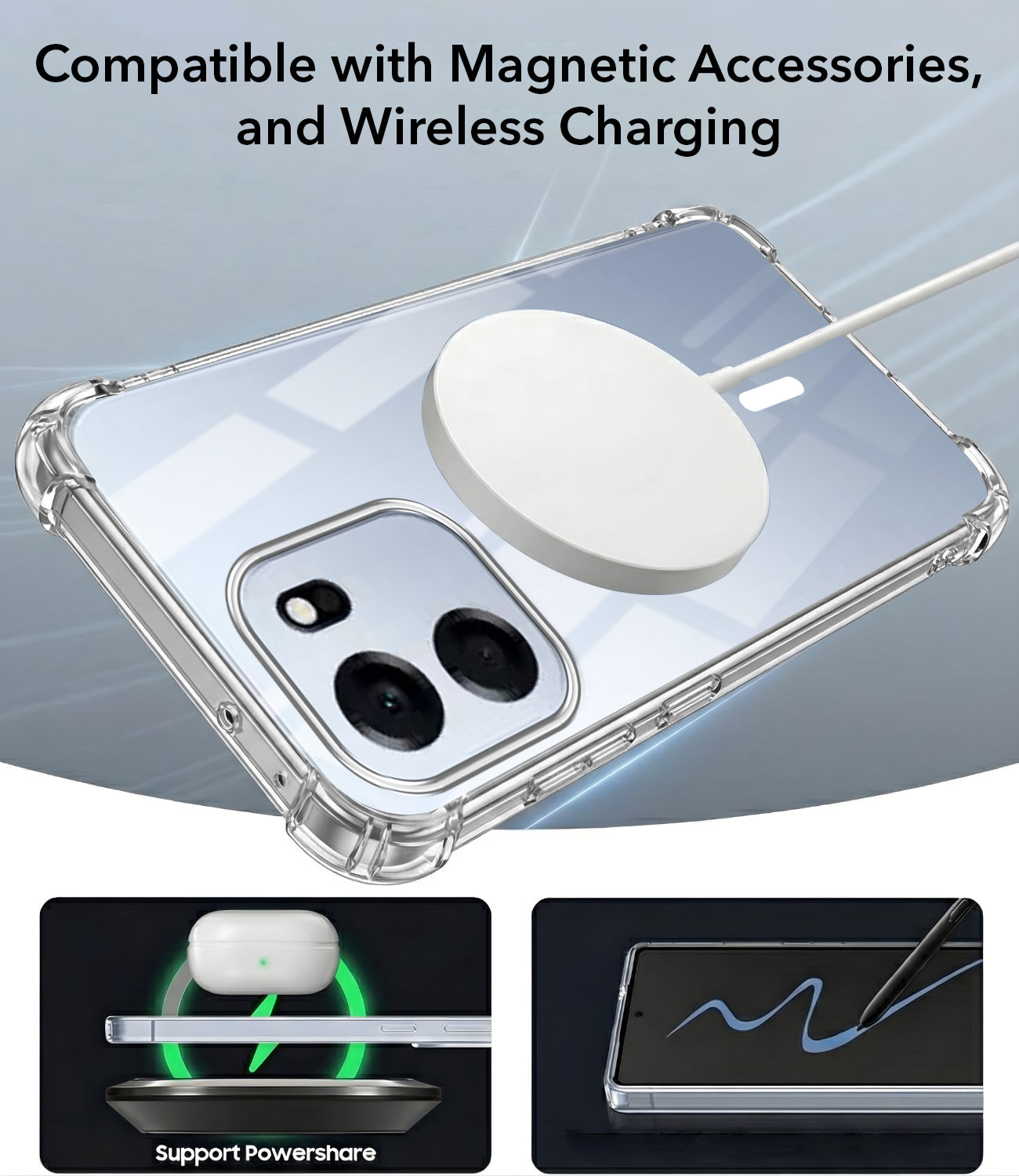 For Oneplus Nord CE 6 Back Cover Shockproof Crystal-Clear (Magsafe Wireless Support | Drop & Camera Protection | Hard Polycarbonate)