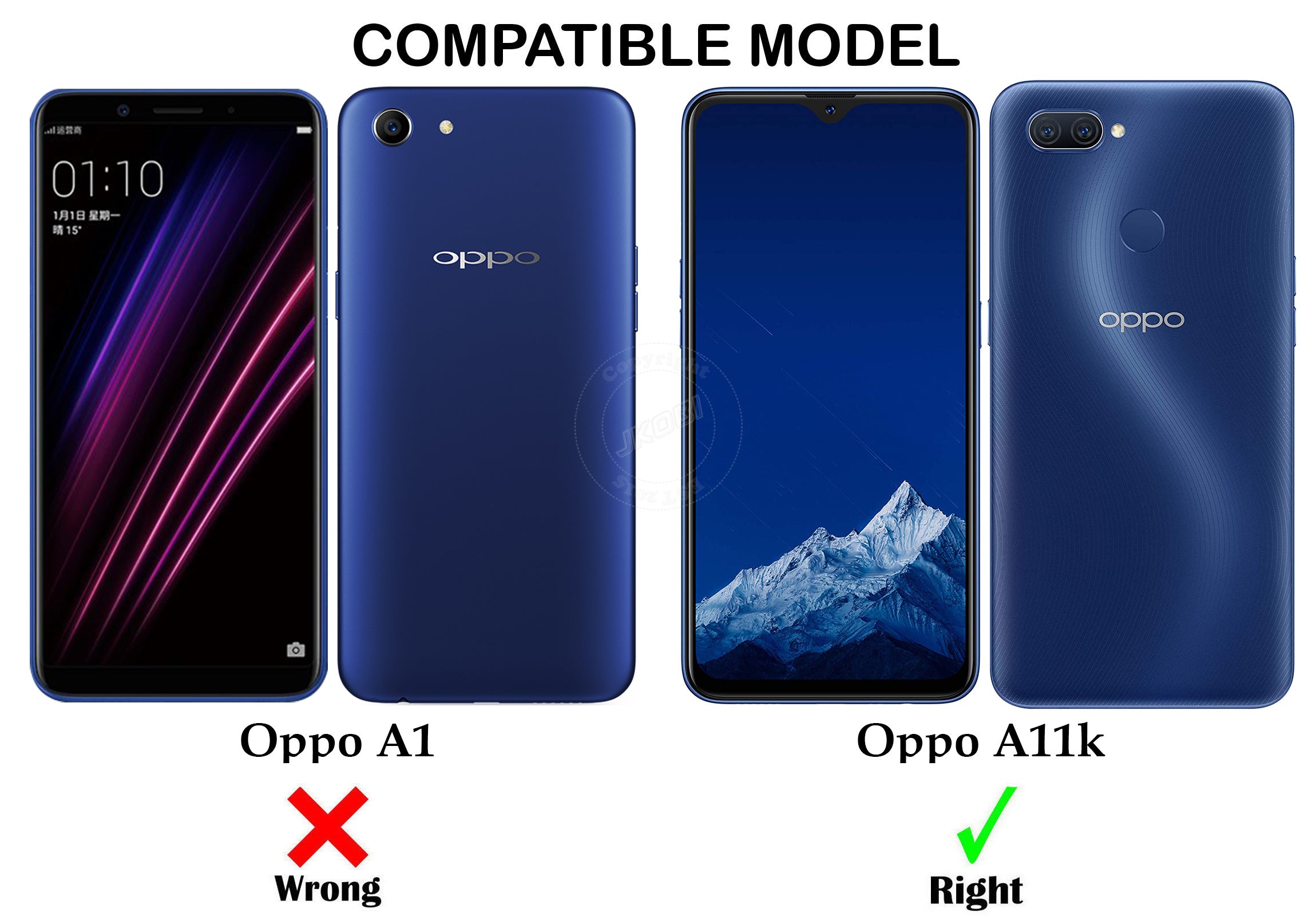 For Oppo A11k Back Cover Case (Dual Design Glitter Sparkle and Detachable Diamond Print Case | Soft and Flexible)