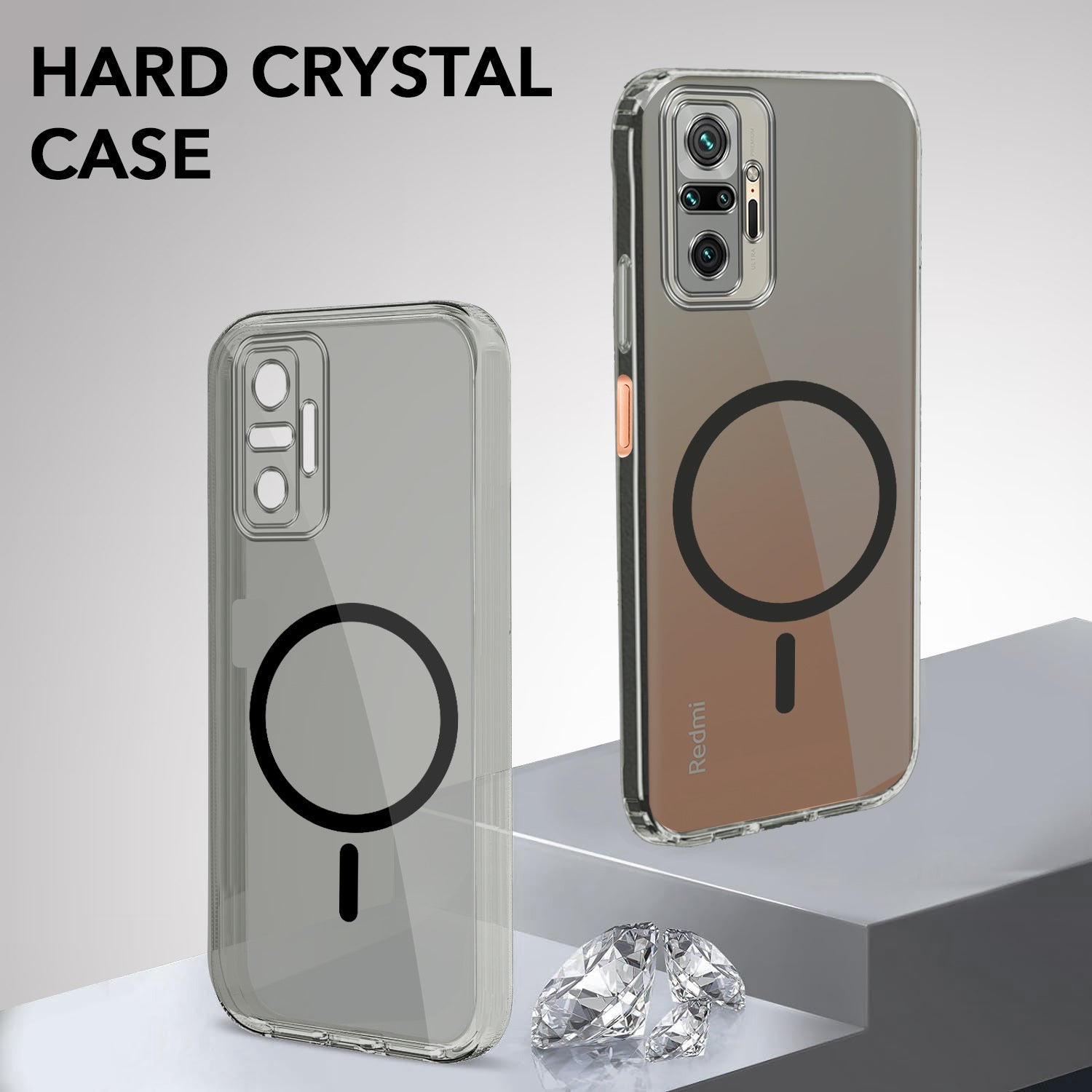 For Xiaomi Mi Redmi Note 10 Pro | 10 Pro Max Back Cover Shockproof Crystal-Clear (MagSafe Wireless Support | Drop & Camera Protection | Hard Polycarbonate)