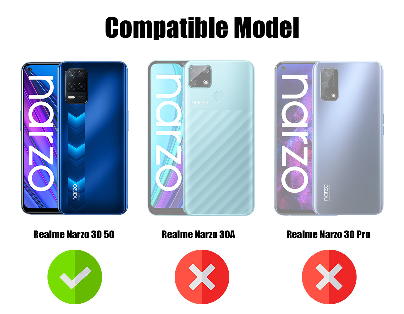 For Realme Narzo 30 5G Back Cover Case (Dual Design Glitter Sparkle and Detachable Diamond Print Case | Soft and Flexible)