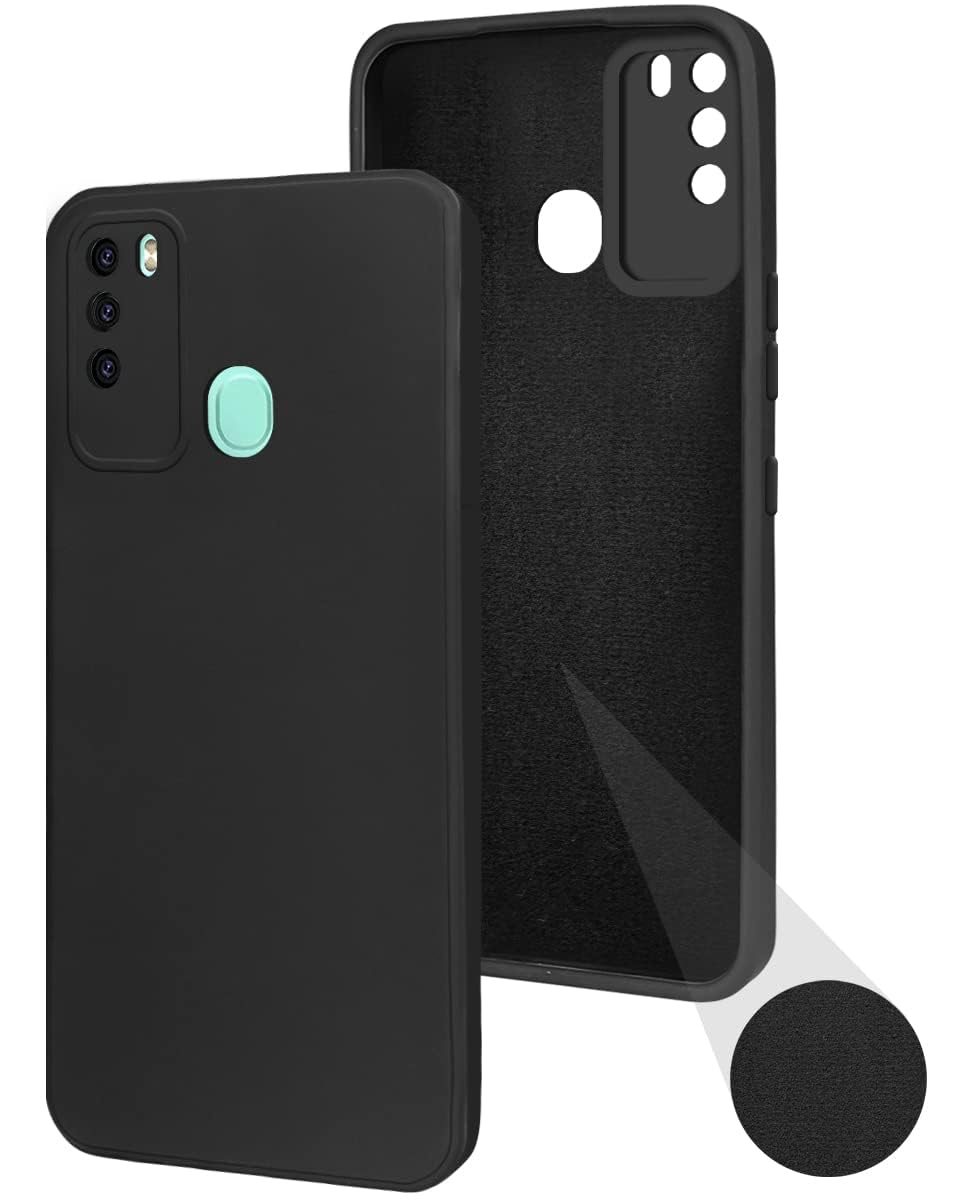 For Itel Vision 2 Back Cover Case (Matte Finish Silicone with Inside Fiber Cloth)