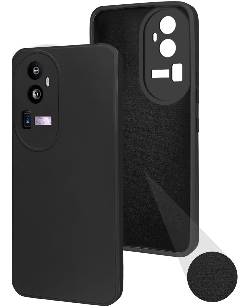 For Oppo Reno 10 Pro Plus Back Cover Case(Matte Finish Silicone with Inside Fiber Cloth)