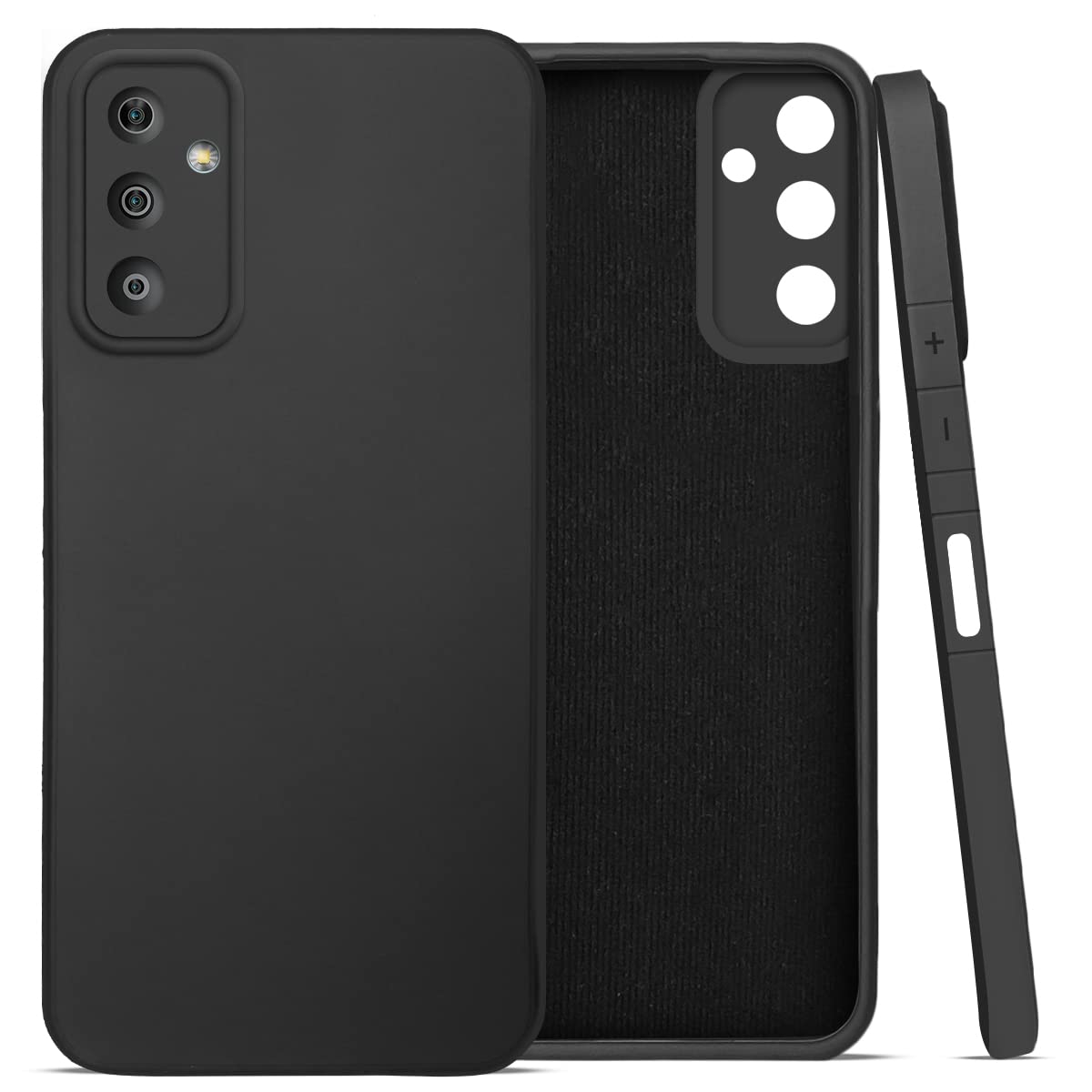 For Samsung Galaxy F23 5G Back Cover Case (Matte Finish Silicone with Inside Fiber Cloth)