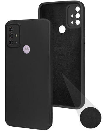 For Motorola Moto G30 Back Cover Case (Matte Silicone with Inside Fiber Cloth)