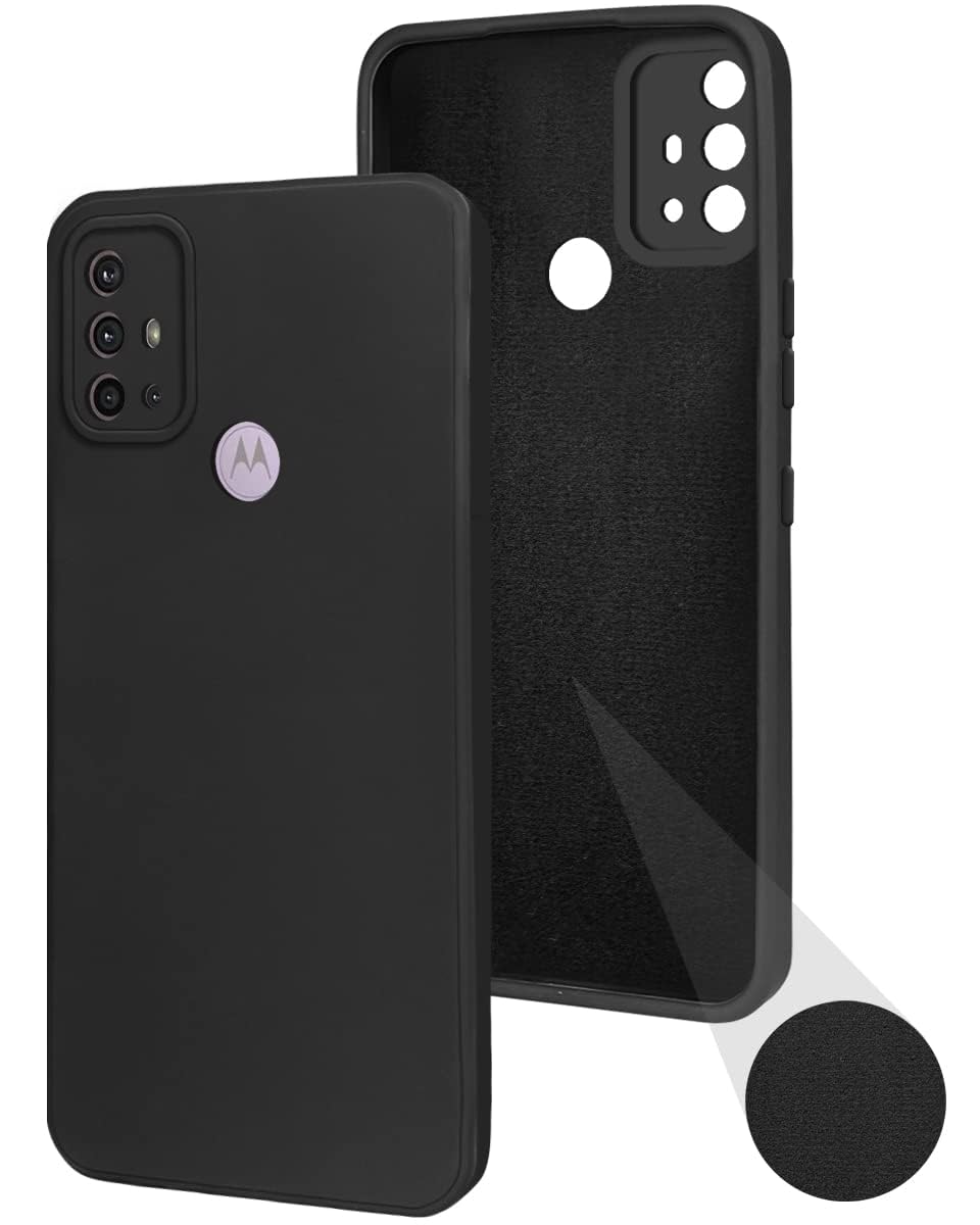 For Motorola Moto G30 Back Cover Case (Matte Silicone with Inside Fiber Cloth)