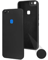 For Vivo V7 Back Cover Case (Matte Finish Silicone with Inside Fiber Cloth)