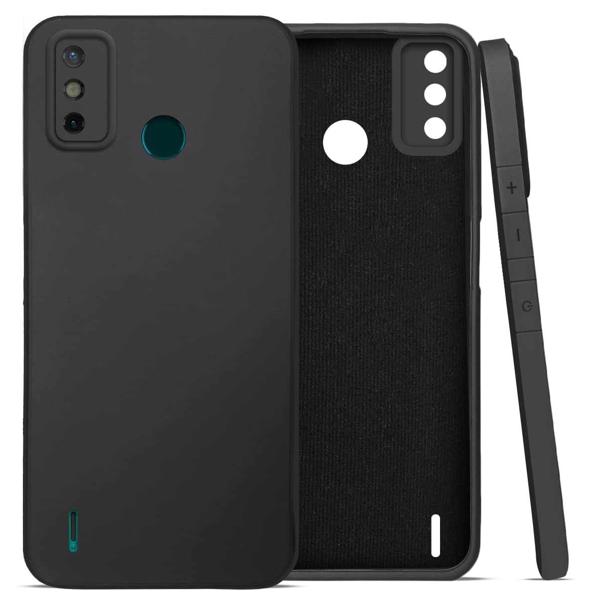 For Tecno Spark Go 2020 | Go 2021 Back Cover Case (Matte Silicone with Inside Fiber Cloth)