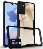 For Oppo A16 Back Cover Case(Crystal Glass Back | Camera Protection | Shockproof Bumpers)