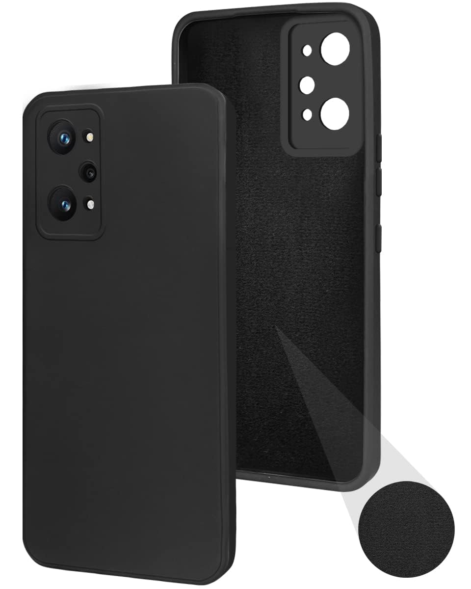 For Realme GT Neo 3T Back Cover Case ( Matte Silicone with Inside Fiber cloth)