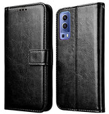 For Vivo Y52 5G Flip Cover Case (Leather Finish | Magnetic Closure | Foldable Stand | Wallet Card Slots)