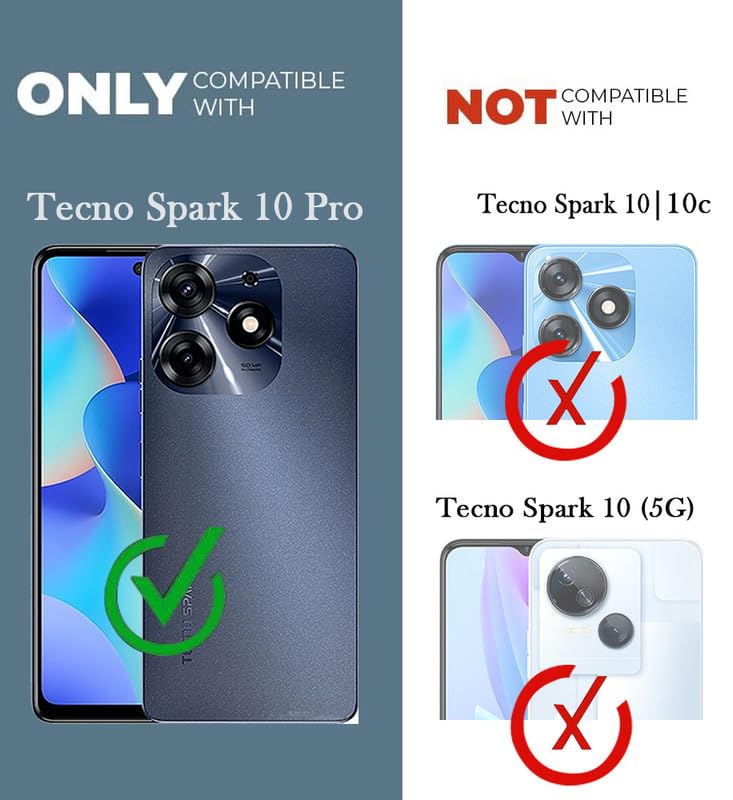 ZORSOME Custodia protettiva completa per Tecno Spark 10 5G, per Tecno