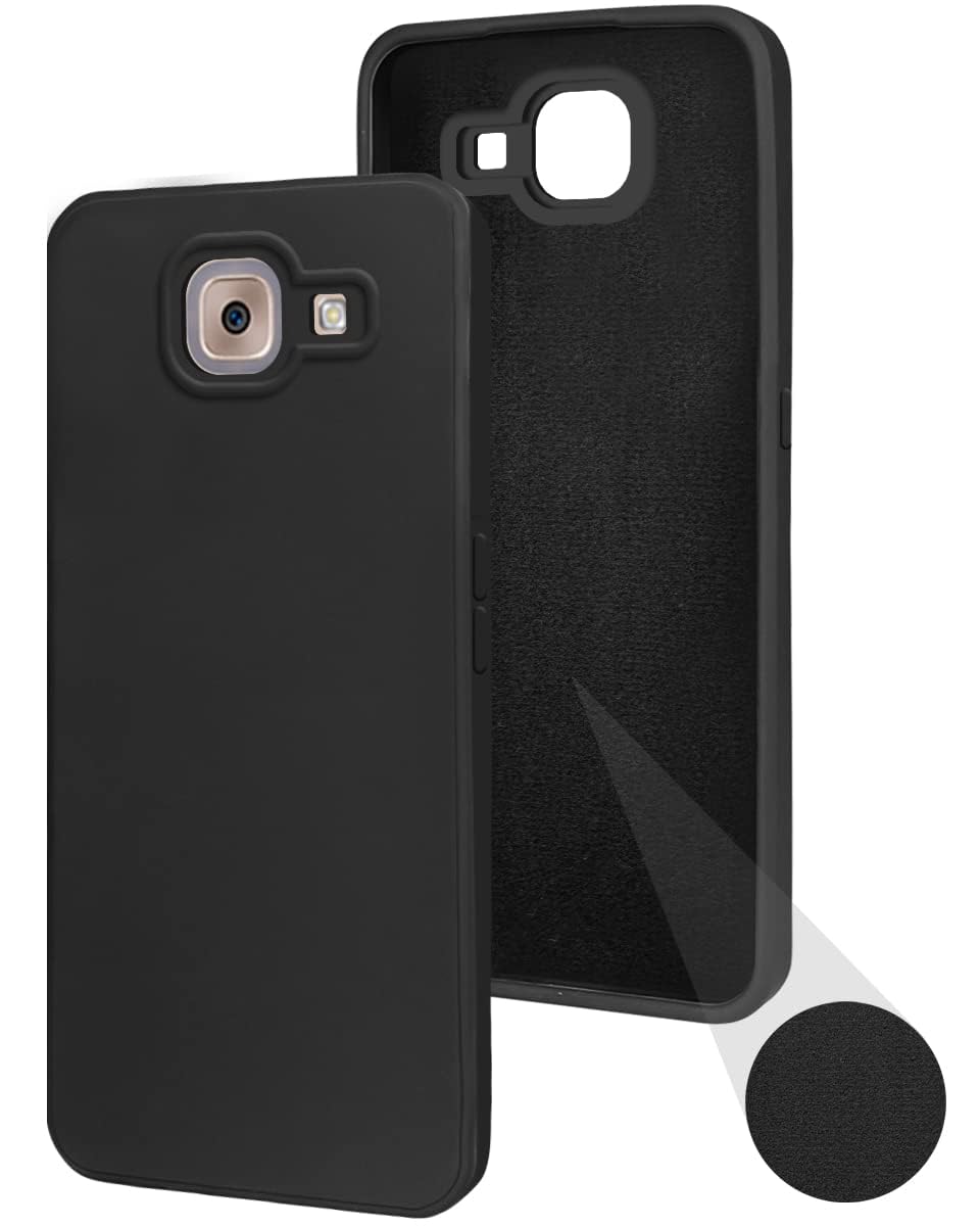 For Samsung Galaxy On Max Back Cover Case (Matte Finish Silicone with Inside Fiber Cloth)
