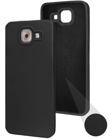 For Samsung Galaxy On Max Back Cover Case (Matte Finish Silicone with Inside Fiber Cloth)