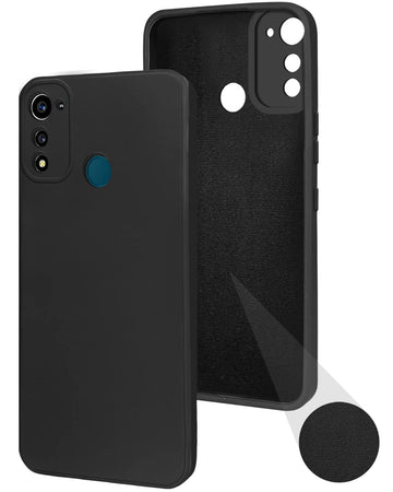 For Lava X3 Back Cover Case (Inside Fiber Cloth | Smooth Matte Finish | Elegant Professional Look |Black)