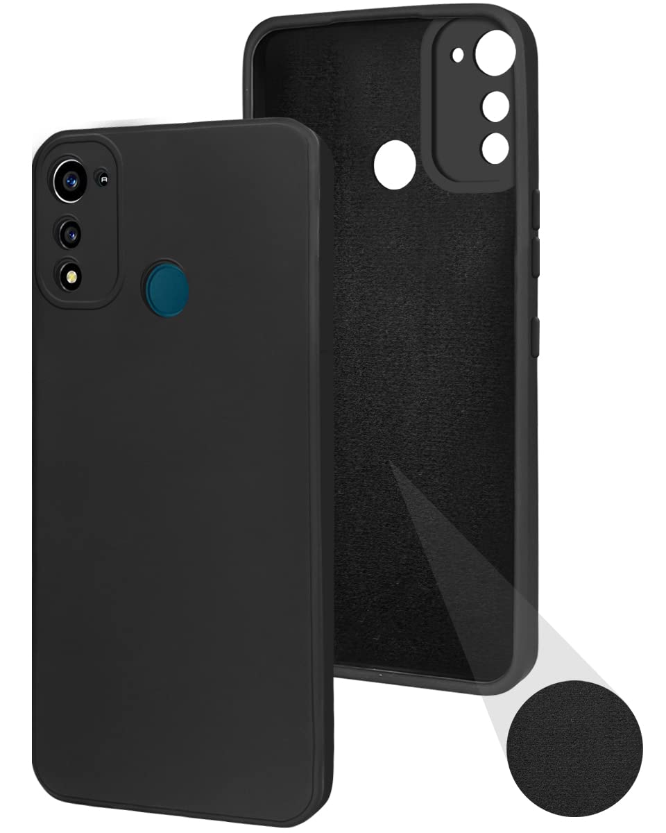 For Lava X3 Back Cover Case (Inside Fiber Cloth | Smooth Matte Finish | Elegant Professional Look |Black)