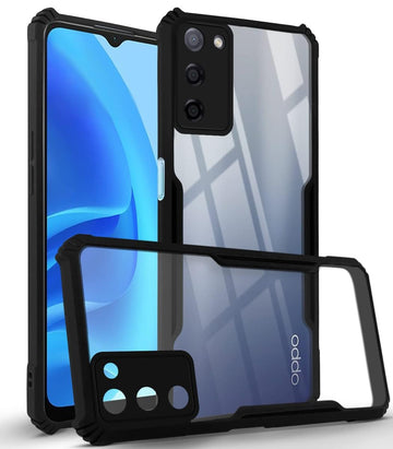 For Oppo A53s 5G Back Cover Case (Shockproof with Polycarbonate Clear Panel)
