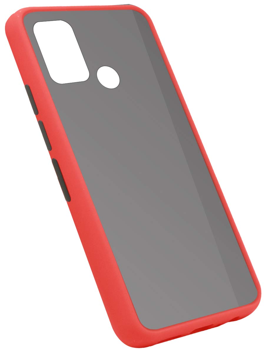 For Realme 7i Back Cover Case ( Shockproof with Polycarbonate Clear Panel | Professional Black)