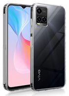 For Vivo Y33s Back Case Cover (Silicone Crystal Clear| Shockproof Bumpers)