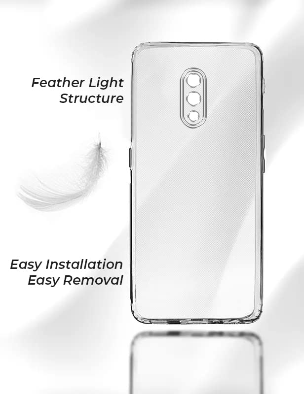 For OnePlus 7 Back Cover Case (Silicone Crystal Clear | Pure Camera Protection | Soft and Flexible for Charger and Headphone sockets | Shockproof Bumpers)