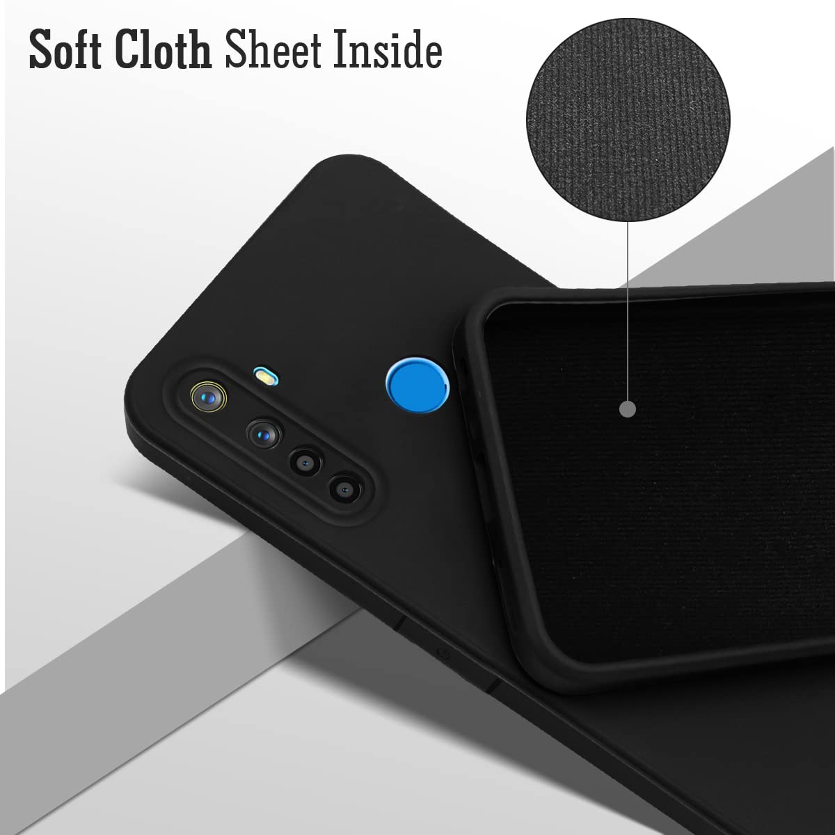 For Realme Narzo 10 Back Cover Case (Inside Fiber Cloth | Smooth Matte Finish | Elegant Professional Look)