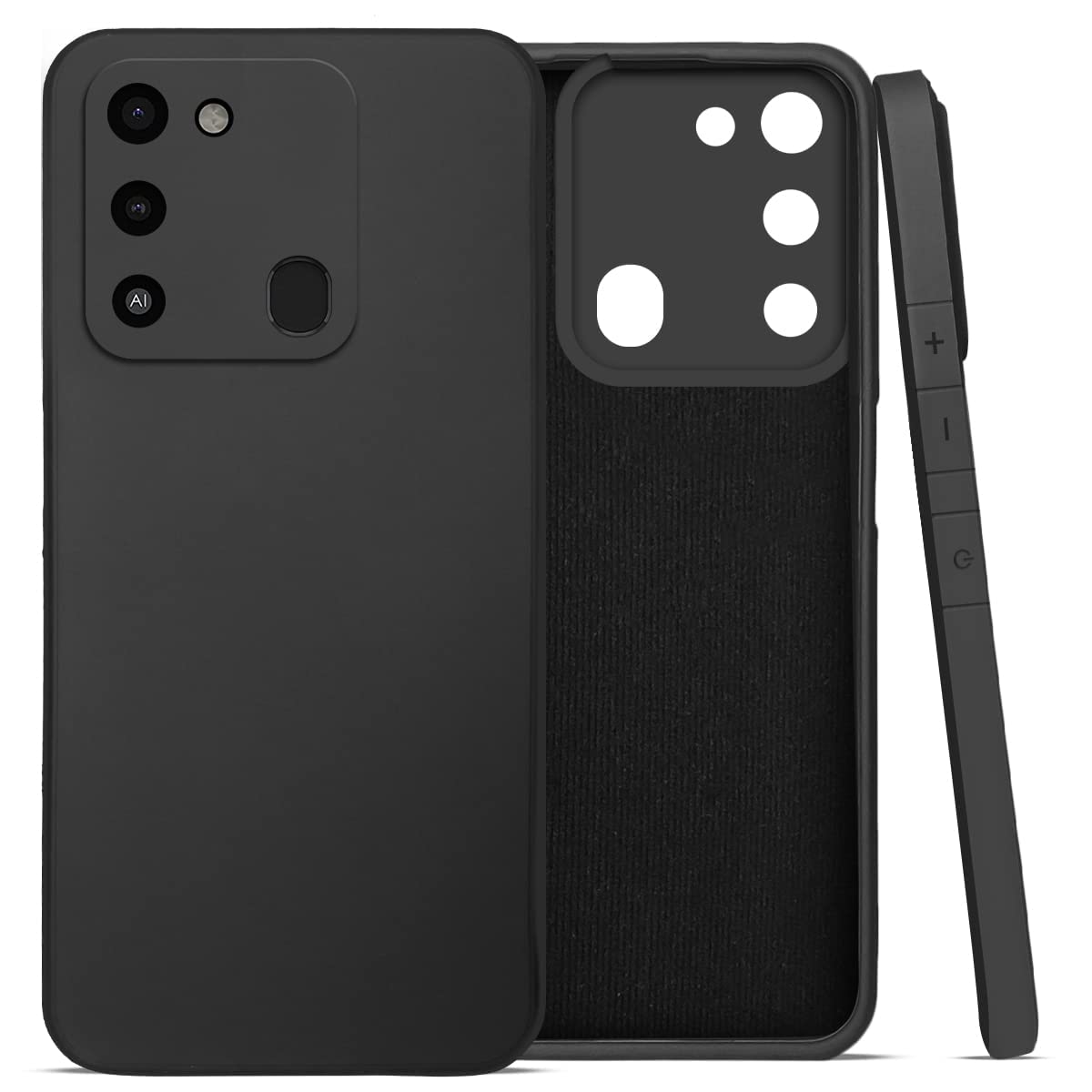 For Tecno Spark 9 Back Cover Case (Matte Finish Silicone with Cloth)