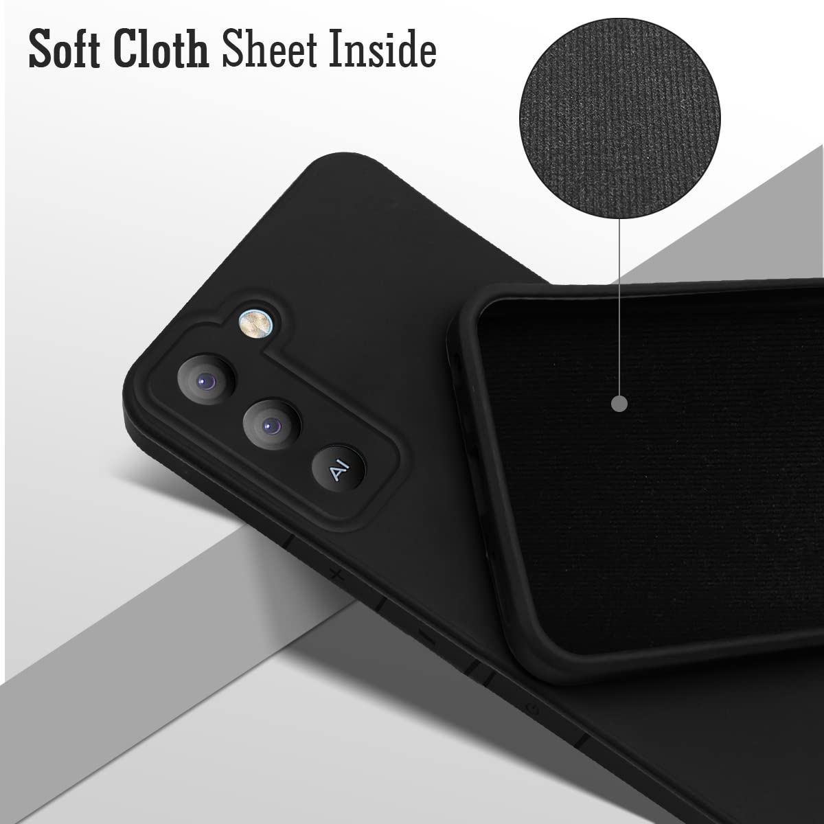 For Tecno Pop 5 LTE Back Cover Case (Inside Fiber Cloth | Smooth Matte Finish | Elegant Professional Look)