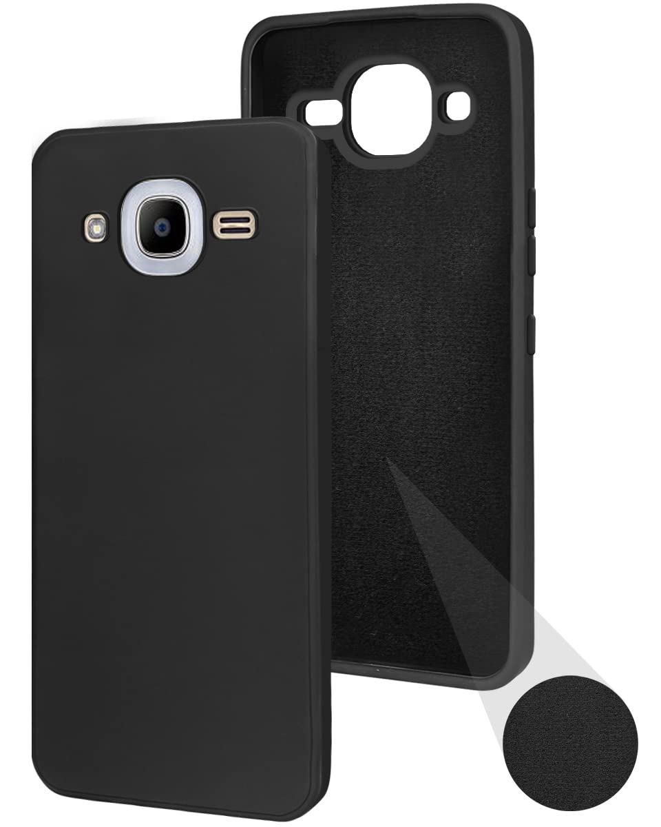 For Samsung Galaxy J2 2016  Back Cover Case ( Inside Fiber cloth | Smooth Matte Finish | Elegant Professional Look |Black)