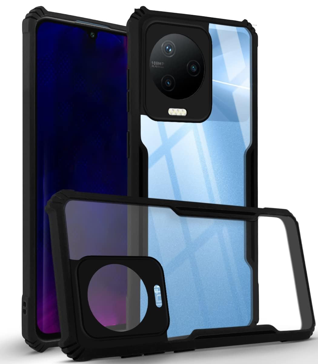 For Infinix Note 12 Pro Back Case Cover Back Cover Case (Crystal Glass Back | Camera Protection | Shockproof Bumpers)