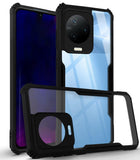 For Infinix Note 12 Pro Back Case Cover Back Cover Case (Crystal Glass Back | Camera Protection | Shockproof Bumpers)
