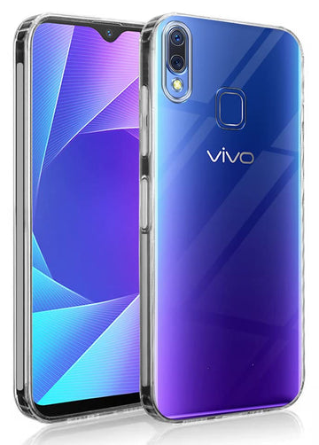 For Vivo Y95 | Vivo Y93 | Vivo Y91 Back Cover Case (Silicone Crystal Clear | Pure Camera Protection | Soft and Flexible for Charger and Headphone sockets | Shockproof Bumpers | Transparent)