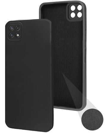 For Samsung Galaxy A22 5G Back Cover Case (Inside Fiber Cloth | Smooth Matte Finish | Elegant Professional Look)