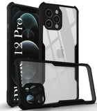 For Apple iPhone 12 Pro Back Cover Case (Shockproof with Polycarbonate Clear Panel)
