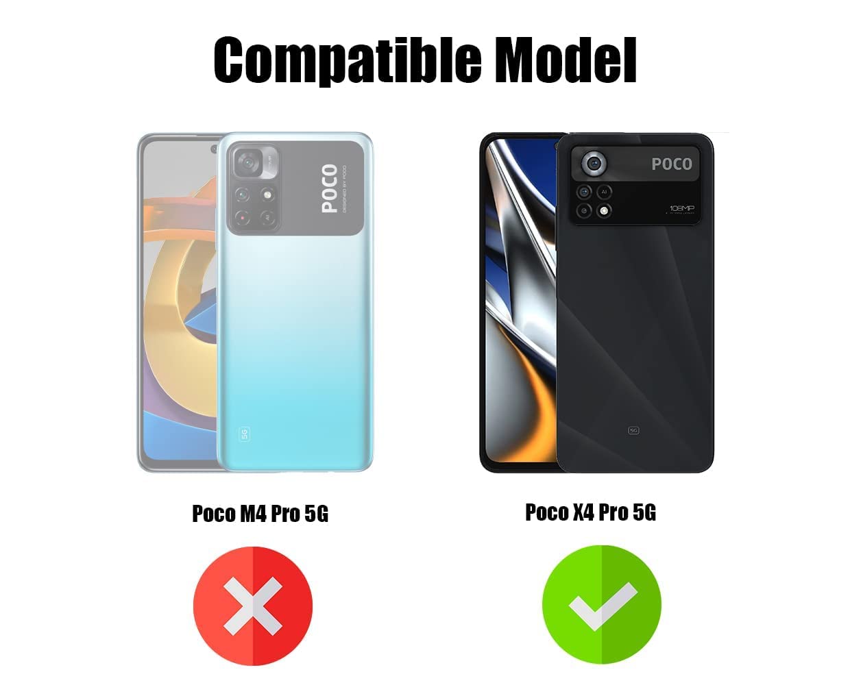 For Poco X4 Pro 5G Back Cover Case (Hybrid Dual Armor Polycarbonate)