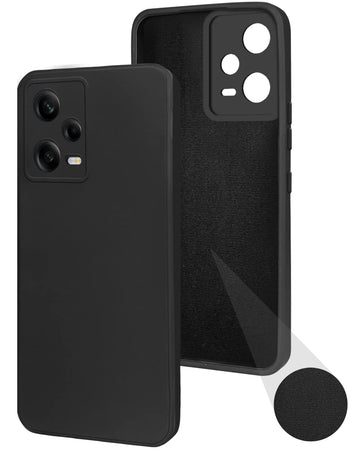 For Redmi Note 12 5G Back Cover Case (Inside Fiber Cloth | Smooth Matte Finish | Professional Look)
