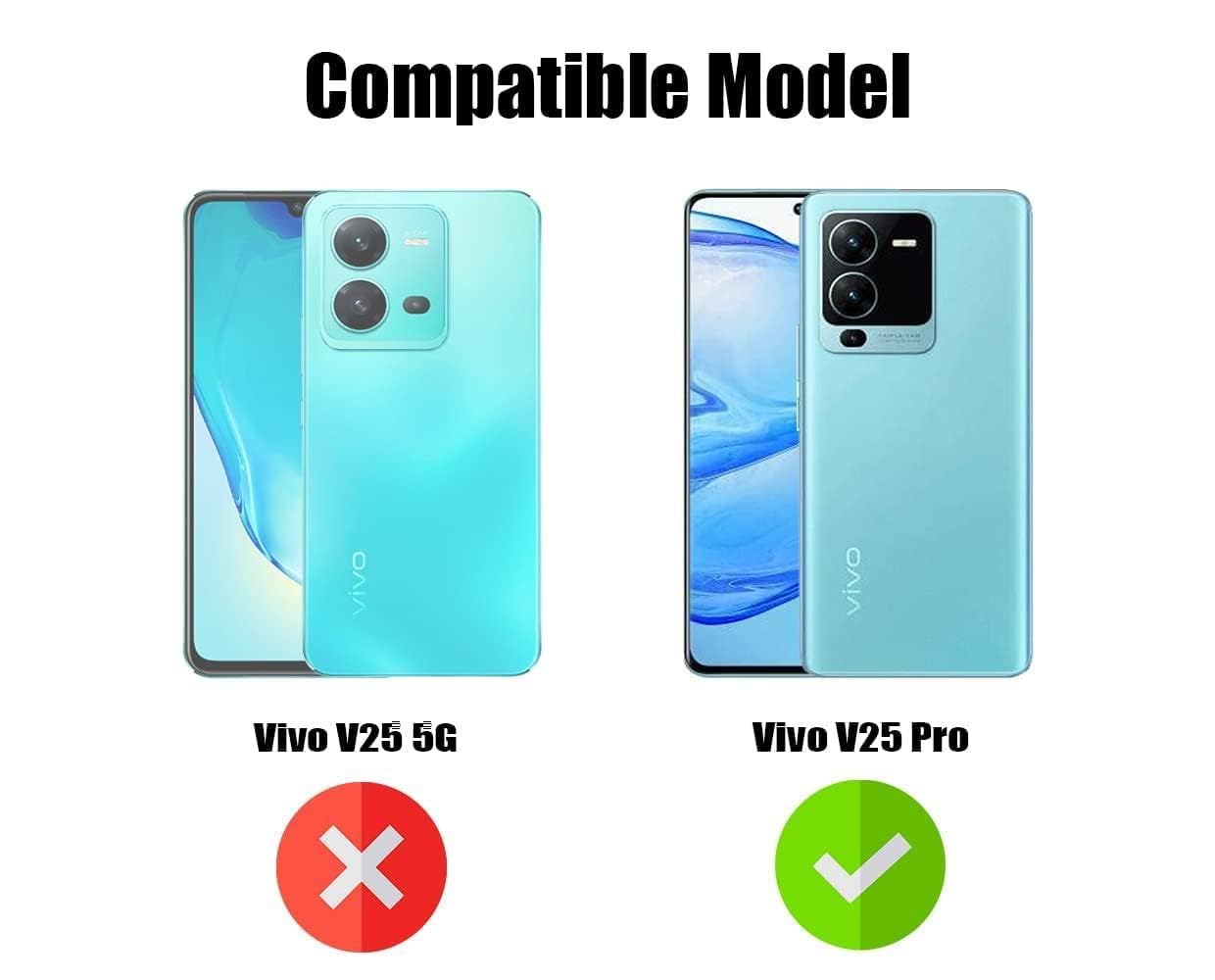 For Vivo V25 Pro Back Cover Case (Shockproof Polycarbonate Dual Layer Hybrid Armor)